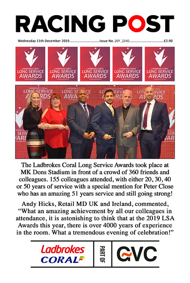 Ladbrokes Coral Long Service Awards 2019